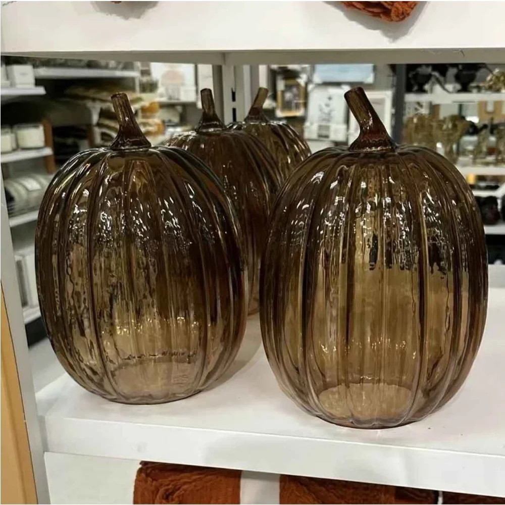 Small Glass Pumpkin Amber - Threshold™